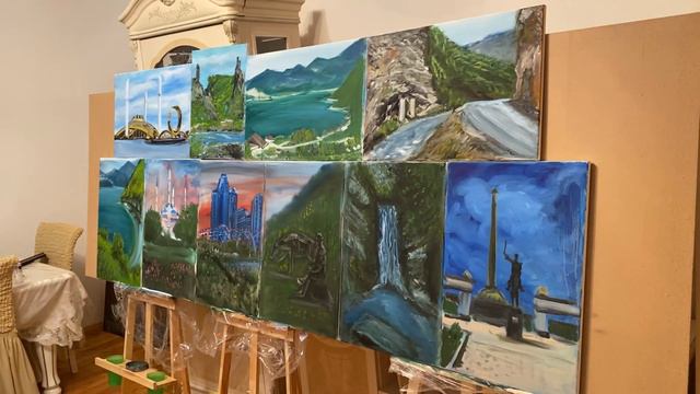 (Master class (Yashurkaev method) simultaneous work on several canvases in oil on 10 canvases 2-эт.