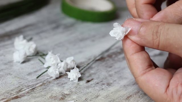 DIY paper baby breath flower from facial tissue paper, SUPER SIMPLE and REALISTIC смотреть онлайн