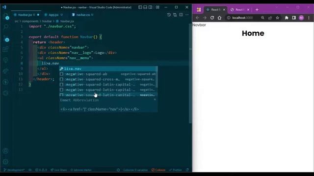 react responsive navbar