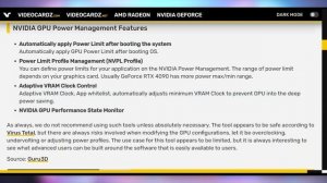 Nvidia's GPU Power Management Software