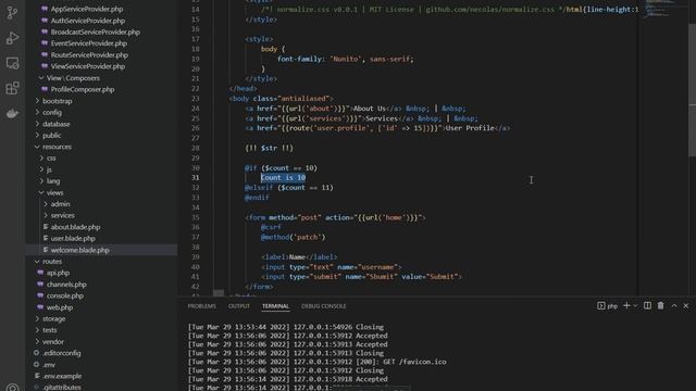 Laravel: an easy-to-use open-source web framework for PHP | Lecture # 08 (Blade Template)