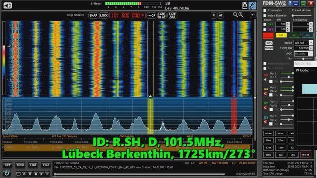 25.05.2021 16:54UTC, [Es], R.SH, Германия, 101.5МГц, 1725км