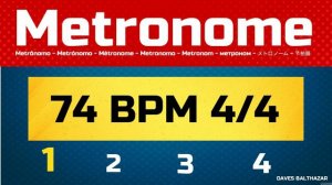 74 BPM METRONOME - METRÔNOMO 74 BPM 4/4