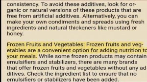 Food Additives to be Aware of