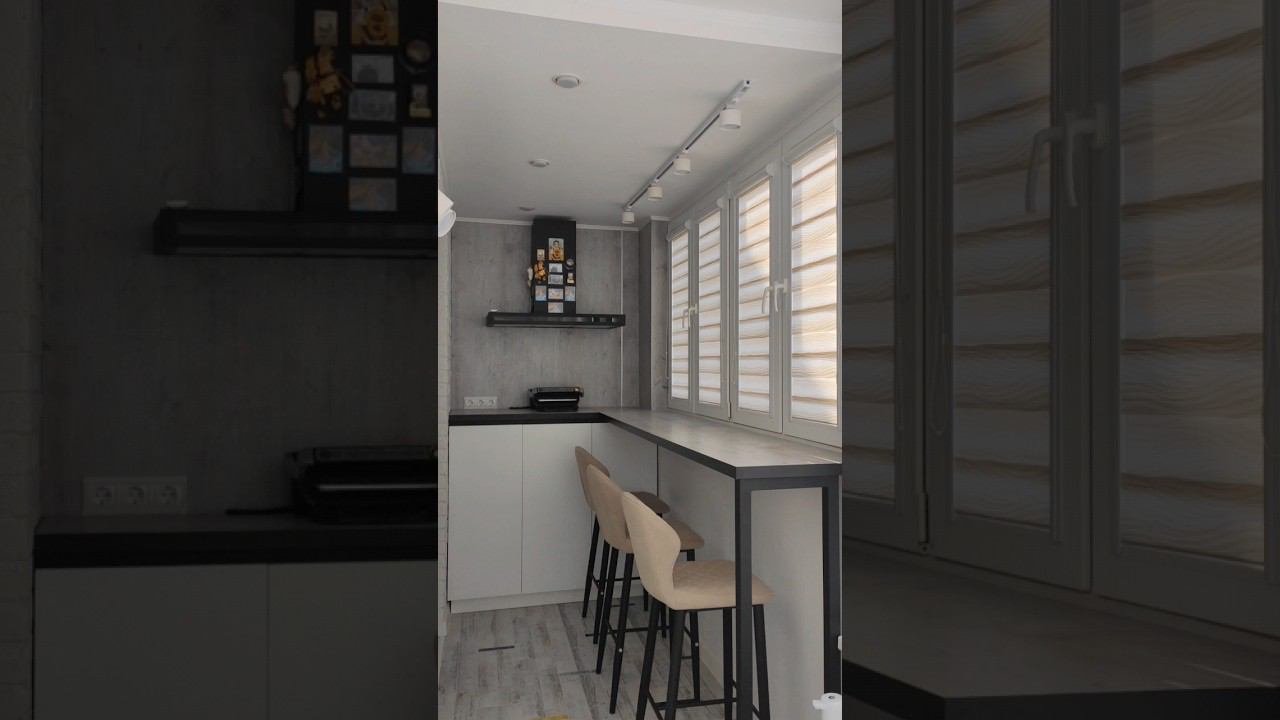 Кухня на балконе. Наша работа. Производство мебели в Анапе M-STUDIO #мебель #кухня #ремонтванапе