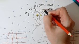 Рисуем волка из мультфильма "жил был пёс". Мультяшные рисунки. Videos for kids.