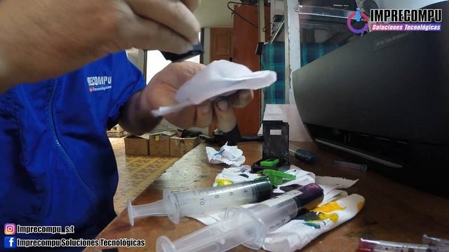 Como destapar cabezales y purgar sistema de tinta continua Impresora HP Ink Tank Wireless 410. смотреть онлайн