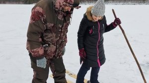 Зимняя рыбалка / Курминский залив / Ангара / Иркутское водохранилище /