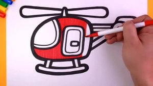 How to draw Helicopter for kids? Как нарисовать вертолет для детей?