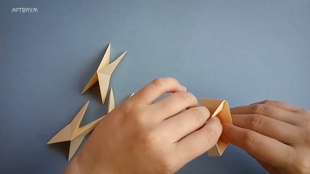 Модульная оригами звезда ? Самый простой способ сделать объемную звездочку оригами ? Origami Star смотреть онлайн