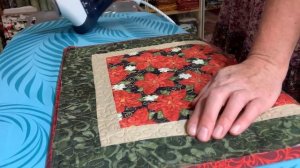 Лоскутный эфир 298. Для начинающих. Подарок своими руками. Подушка "Красная пуансеттия". Часть 2.