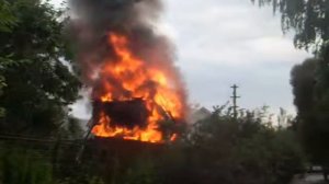 Пожар после града и гроз в Барыбино .wmv