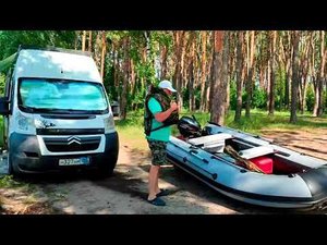 Отпуск с лодкой и автодомом на Воронежском водохранилище. KittBoats370+ Hidea9, 9 и Ситроен Джампер