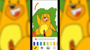 Kids Paint Color educational paint coloring game for Android - Painting a Bear