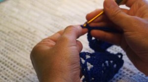 Безотрывные МОТИВЫ " Василек ", вязание крючком ( узор № 306)