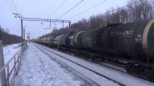 Грузовой поезд в 100 вагонов! (2) и приветливый машинист