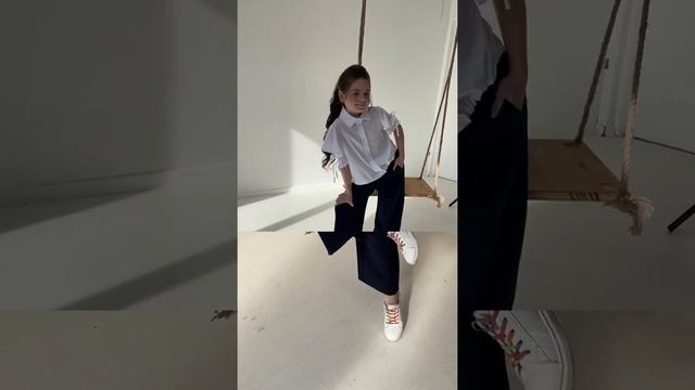 Нежная блузка и кюлоты на 1 класс в школу смотреть онлайн