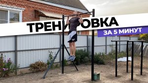 Тренировка ЗА 5 МИНУТ, подтягивания и отжимания !