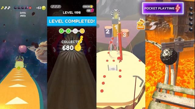 Action Balls vs Going Balls vs Bridge Race vs Rollance - All level gameplay Android, IOS
