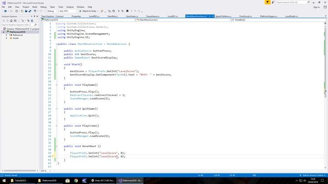 HOW TO MAKE A 3D PLATFORM GAME IN UNITY - TUTORIAL #15 - PLAYERPREFS [FINAL] смотреть онлайн