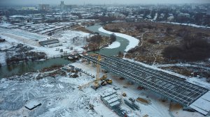 Строительство магистральной улицы от ул. Кирова до ул. Строителей в Йошкар-Оле | Декабрь 2021 г.