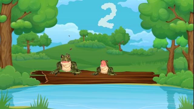 LEARN SUBTRACTION SONG FOR CHILDREN - math and number recognition for kids, 5 Green & Speckled Frog