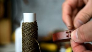 Ремень бушкрафт своими руками. Bushcraft belt with your own hands made of genuine leather.