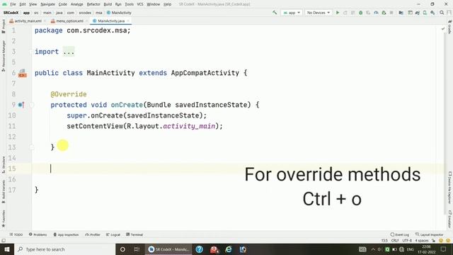 Create Option Menu in Android Studio || Option Menu || Android Studio Tutorial || SR CodeX смотреть онлайн