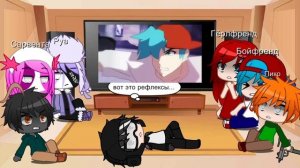 реакция персонажей Friday night funkin на анимации