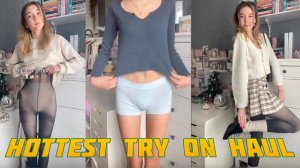 HOTTEST DRESS UP EVER  Try-on haul mini skirt skinny girls