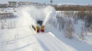 В Заполярном филиале появился железнодорожный поворотный снегоочиститель «Ураган»
