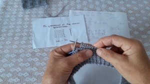 Свитер мужской спицами регланом сверху с азиатским ростком  часть 1.