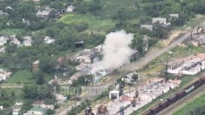 Уничтожение УАСом склада БК ВСУ в н.п. Кисловка, под Купянском/Destruction of the AFU ammo depot
