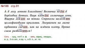 ГДЗ 4 класс, Русский язык, Упражнение. 188  Канакина В.П Горецкий В.Г Учебник, 2 часть