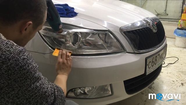 Бронировка фар Skoda Octavia A5