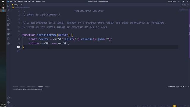 3. Palindrome Checker 2 Ways in JS | 100 days of code (Problem Solving) Interview Q's | Urdu / Hind