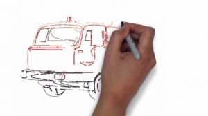 КАМАЗ 4308 рисунок. Как нарисовать новый камаз поэтапно карандашом