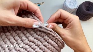 Соединение рядов при вязании узором «крестики»