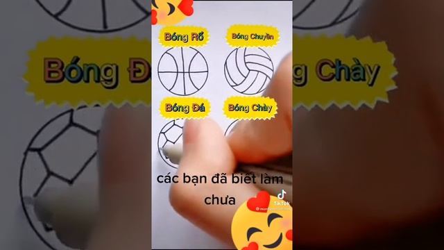 Tik Tok Việt Nam| Cách vẽ bóng (môn thể thao)