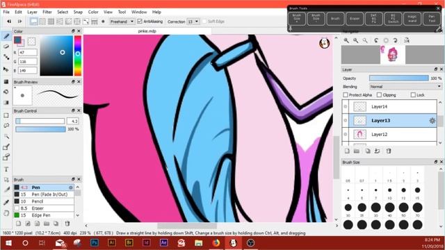 Pinkie Pie Speed Paint in Fire Alpaca смотреть онлайн
