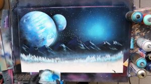 Frozen Forest - Spray Paint ART - by Skech