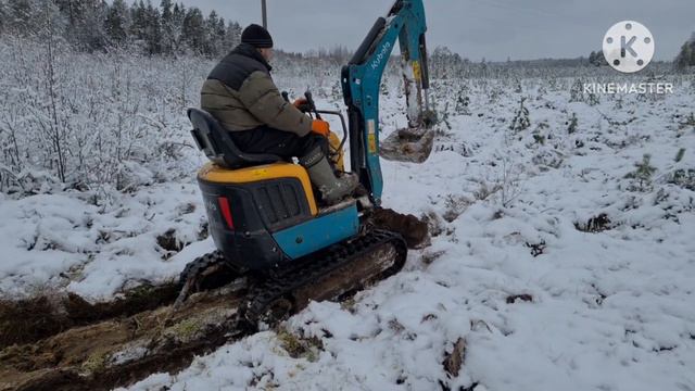 Выполнение сложного заказа . Коп миниэкскаватором.