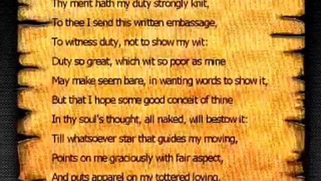 William Shakespeare - Sonnet 26 - Narration - PoetRead смотреть онлайн