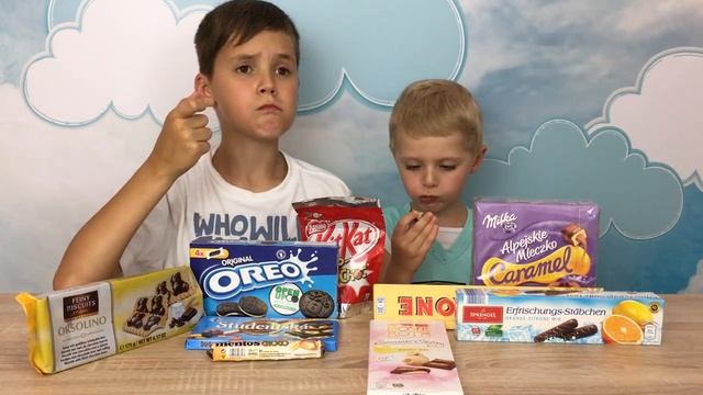 Сладости из Европы печенье конфеты шоколадки пробуем Sweets from Europe biscuits candies chocolates смотреть онлайн