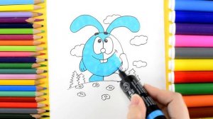 Как нарисовать смешарика КРОША. Рисуем СМЕШАРИКОВ