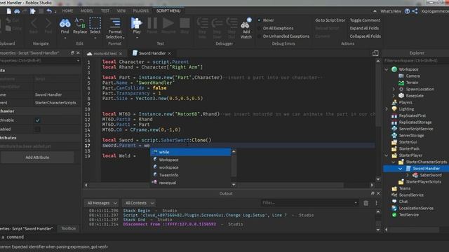 [ ROBLOX STUDIO ]How to weld part to your character and animate it ( scripting tutorial ) смотреть онлайн