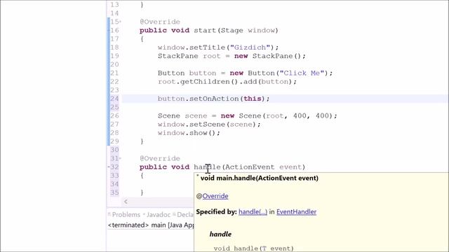 Java Tutorial 53 JavaFX GUI Button with Event Handler смотреть онлайн