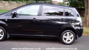 Used Toyota Corolla Verso 1.8 VVT-i TR 7-Seater MPV GU56 for sale Croydon McCarthy Cars Drive