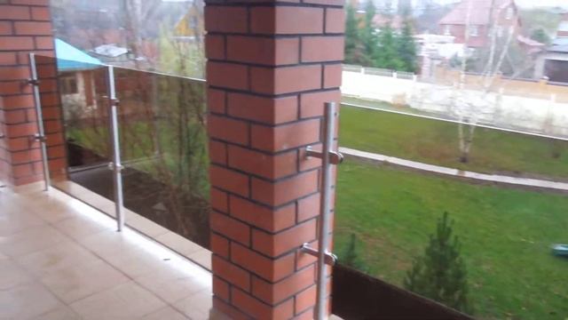 Нержавеющие перила со стеклом