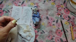 МК ватная игрушка "Мишаня" (Част 3Б).  DIY cotton wool toy "Bear" (Part 3B)